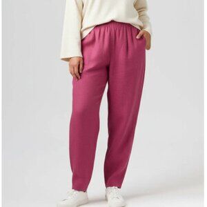 Eileen Fisher Linen Lantern Pants Geranium 3X